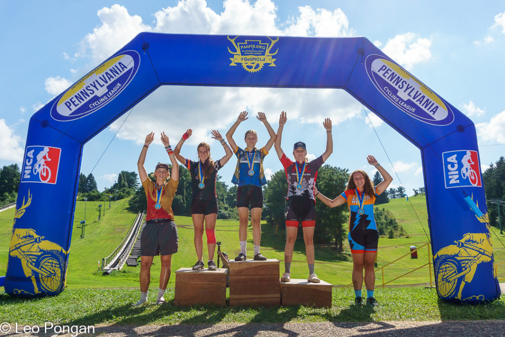 JV3 Girls podium at Boyce Park